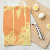 Makena Beach Hawaiian Sketchy Palms Handtuch (Viertel Falte)