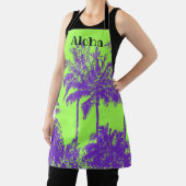 Makena Beach Hawaiian Sketchy Palms - Limon Schürze (InSitu)