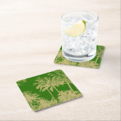 Makena Beach Hawaiian Sketchy Palms Rechteckiger Pappuntersetzer (Vor Ort)