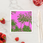 Makena Beach Hawaiian Sketchy Palms Serviette (Beispiel)