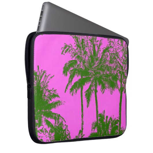 Makena Beach Hawaiian Sketchy Palms Wetsuit Laptopschutzhülle (Vorne Rechts)