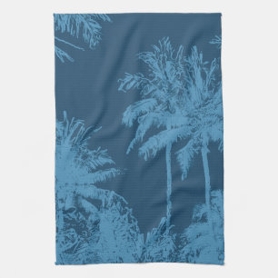 Makena Beach Hawaiian Skizzenhafte Palmen Geschirrtuch