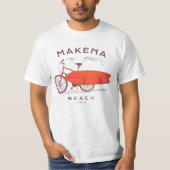 Makena Beach Maui Vintag Beach Surfing T-Shirt (Vorderseite)
