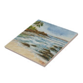 Makena Bucht-Hawaii-Strand-Aquarell Fliese (Seite)