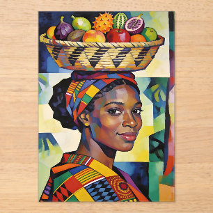 „Makena“ - Geometrie der Schönheit - Schwarze Gesc Acryleinladungen