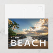 Makena Strand-Bucht-Sonnenuntergang Postkarte (Vorne/Hinten)