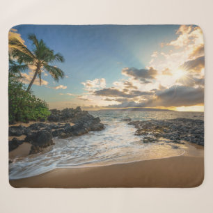 Makena Strand-Bucht-Sonnenuntergang Sherpadecke