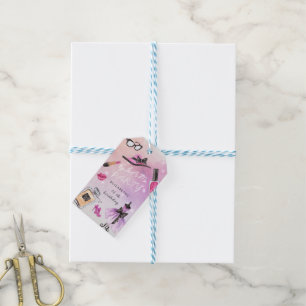 Makeover Glam Sparkle Birthday Party Geschenkanhänger