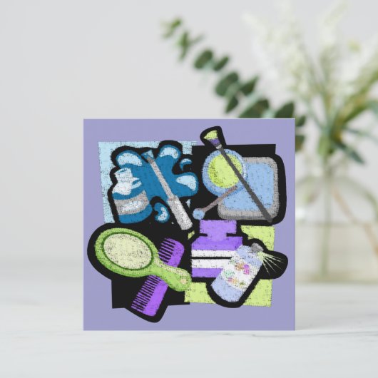 Makeover-Party Einladung (Stehend Vorderseite)