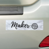 Maker Crafts & Garntypografie auf Imitaten Marmor Autoaufkleber (Auf Auto)