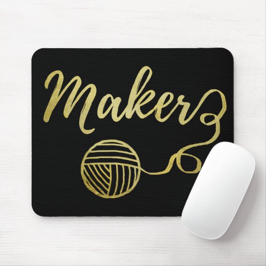 Maker Crafts & Garntypografie Imitate Goldfolie Mousepad (Mit Mouse)