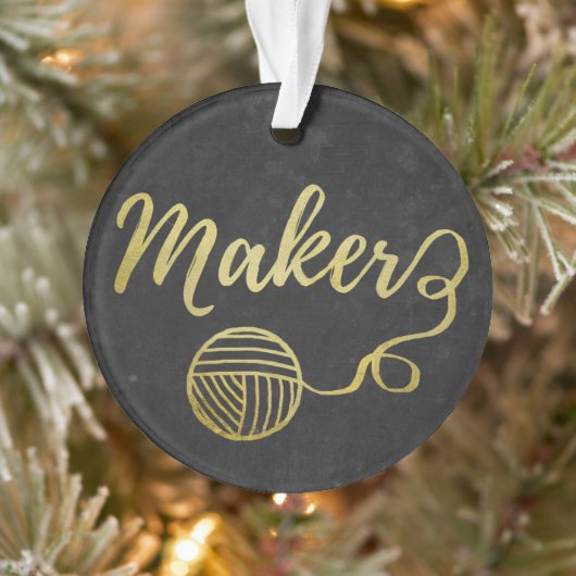 Maker Crafts & Garntypografie Imitate Goldfolie Ornament (Baum)