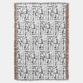 Maker Crafts Typografie Muster Decke (Vorderseite Vertikal)