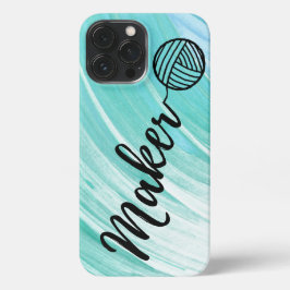 Maker Crafts Typografie Wasserfarben Blues iPhone 13 Pro Max Hülle