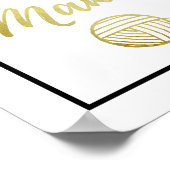 Maker-Garne + Handwerkstypo-Imitate Gold Poster (Ecke)