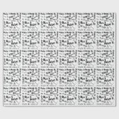 Maker Handarbeit Typografie Print Black Geschenkpapier (Flach)