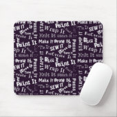 Maker Handarbeit Typografie Print Dark Mousepad (Mit Mouse)