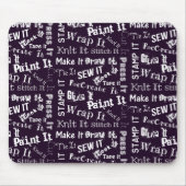 Maker Handarbeit Typografie Print Dark Mousepad (Vorne)