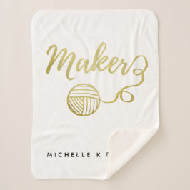 Maker Handwerk Typografie Print + Name Imitate Gol Sherpadecke