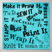 Maker Handwerk Typografie Print Poster (Vorne)