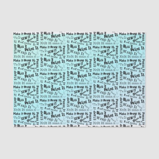 Maker Handwerk Typografie Print Seidenpapier (Vorderseite)