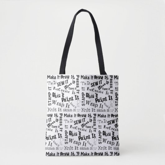 Maker Handwerk Typografie Print Tasche (Vorderseite)