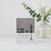 Maker Retro Nähen Mode Vintages Mannequin Visitenkarte (Stehend Vorderseite)