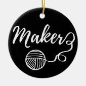 Maker und Garntypografie Keramik Ornament (Vorne)