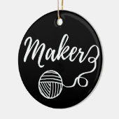 Maker und Garntypografie Keramik Ornament (Links)