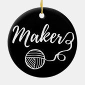 Maker und Garntypografie Keramik Ornament (Hinten)