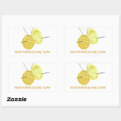 #makersbewegung Handmade Knitting Rechteckiger Aufkleber (Blatt)