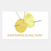#makersbewegung Handmade Knitting Rechteckiger Aufkleber (Vorderseite)