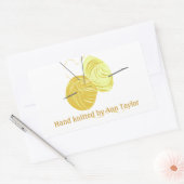 #makersbewegung Handmade Knitting Rechteckiger Aufkleber (Umschlag)