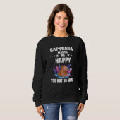 Makes Me Happy Capybara  Capybara Rodent Animal Sweatshirt (Vorne ganz)