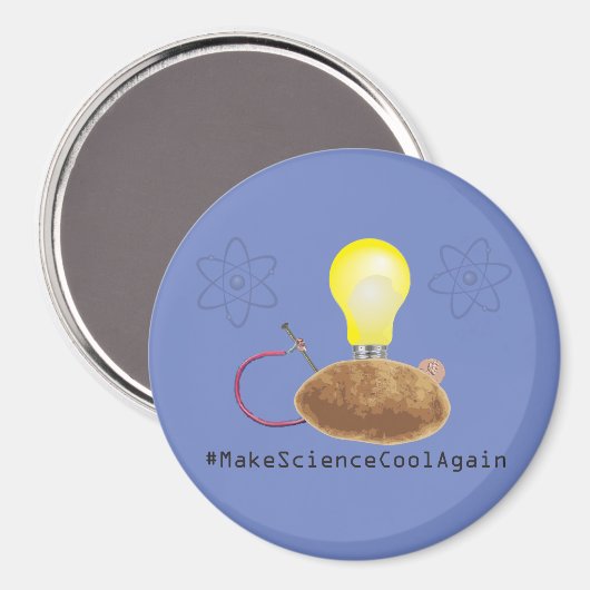 #MakeScienceCoolAgain - Rundmagnet für Kartoffeln Magnet (Vorderseite/Rückseite)