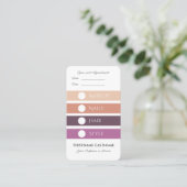 Makeup and Beauty Salon Ernennung für Dienstleistu Visitenkarte (Stehend Vorderseite)