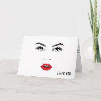 Makeup and Hair Danke Karte