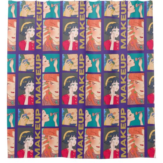 MAKEUP ANIME FRIENDS DUSCHVORHANG (Vorderseite)