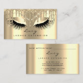 Makeup Appointing Card Lashes Glitzer Tropfen VIP Terminkarte (Vorne/Hinten)