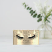 Makeup Appointing Card Lashes Glitzer Tropfen VIP Terminkarte (Stehend Vorderseite)