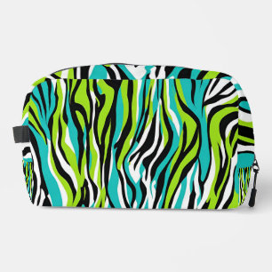 Makeup Aquamarin Blue Green Zebra Animal Print Waschbeutel