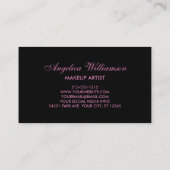 Makeup Artist 3 Foto Gold Business Card Visitenkarte (Rückseite)
