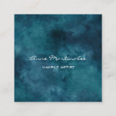 Makeup Artist Abstrakt Blue Square Business Card Quadratische Visitenkarte (Vorderseite)