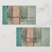 Makeup Artist Abstraktes Holz Beruflich Trendy Visitenkarte (Vorne/Hinten)