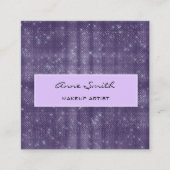 Makeup Artist Amethyst Glitzer Diamond Sparkle Quadratische Visitenkarte (Vorderseite)