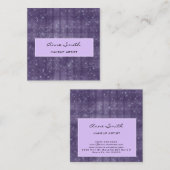 Makeup Artist Amethyst Glitzer Diamond Sparkle Quadratische Visitenkarte (Vorne/Hinten)