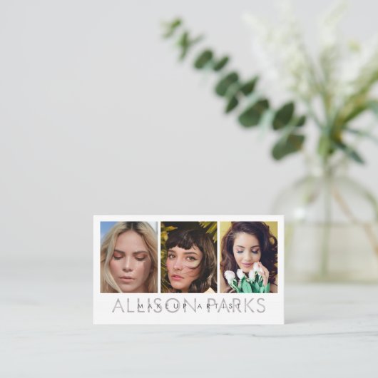 Makeup Artist / Andere Visitenkarte (Stehend Vorderseite)