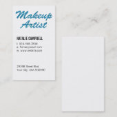 Makeup Artist / Aqua Blue Visitenkarte (Vorne/Hinten)