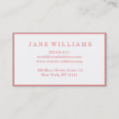 Makeup Artist Aquarell Lippen Schönheitssalon Visitenkarte (Rückseite)