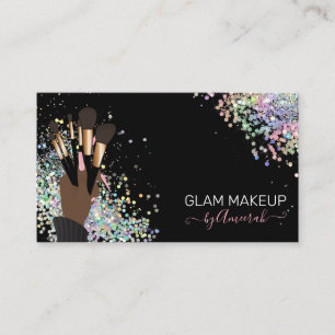 Makeup Artist Beautician Beauty Salon Holographic Visitenkarte